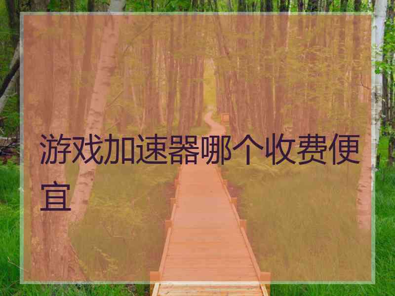 游戏加速器哪个收费便宜