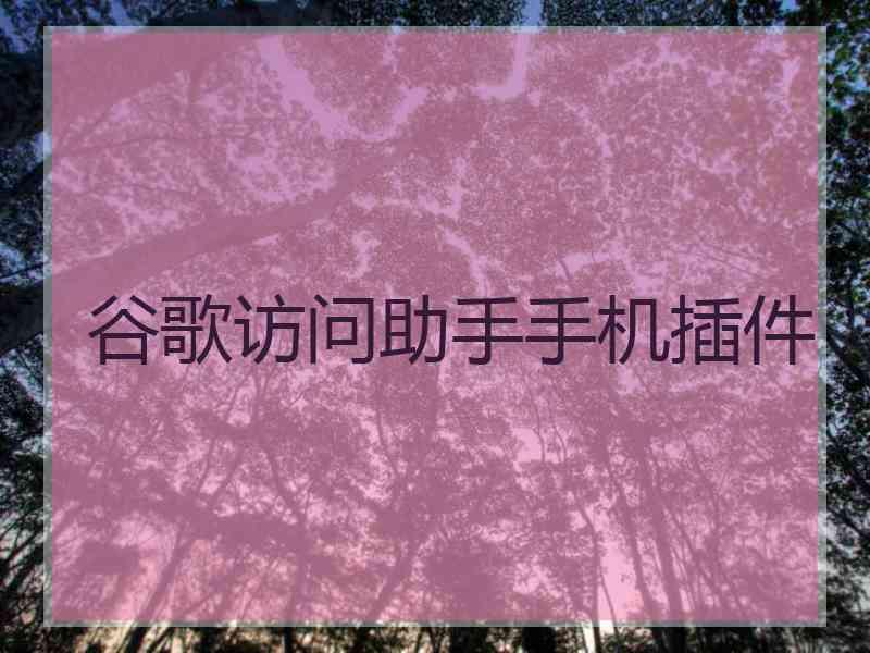 谷歌访问助手手机插件