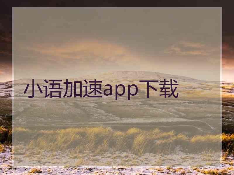 小语加速app下载