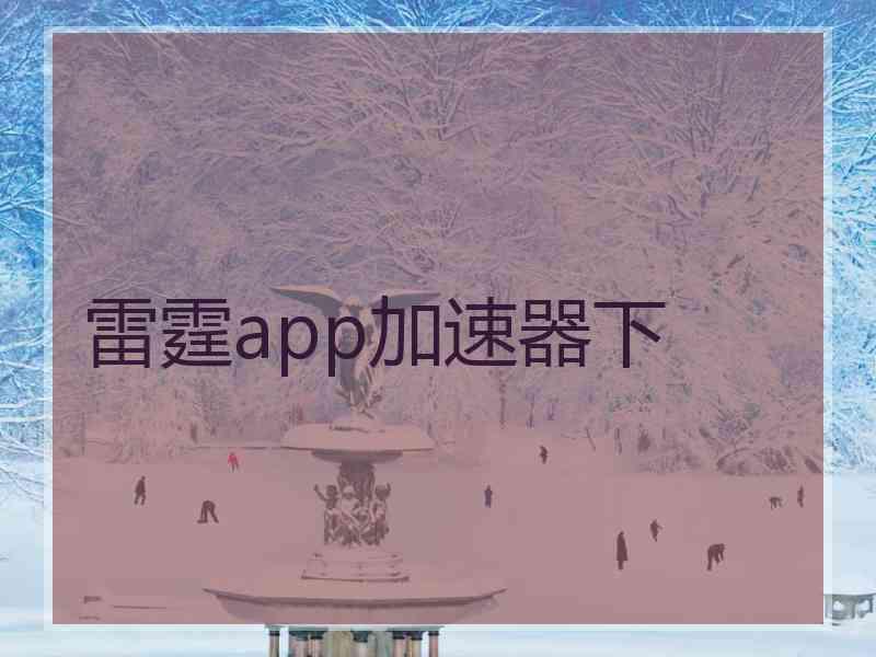 雷霆app加速器下