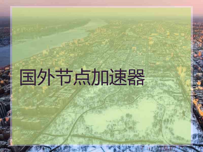 国外节点加速器