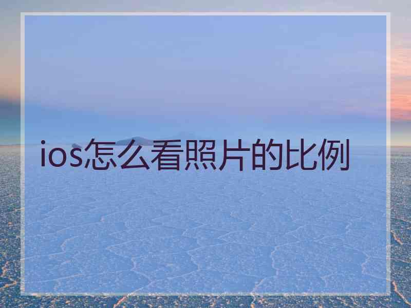 ios怎么看照片的比例