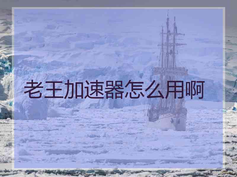 老王加速器怎么用啊