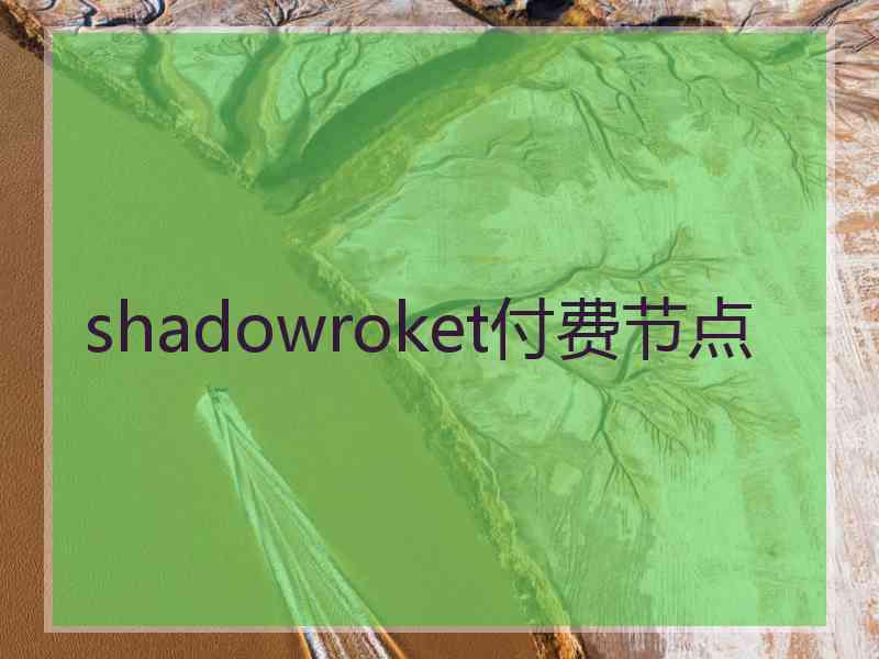 shadowroket付费节点
