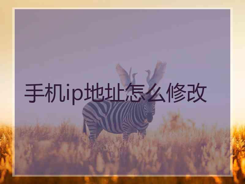 手机ip地址怎么修改
