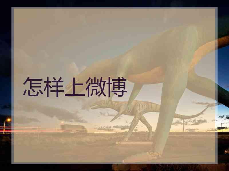 怎样上微博