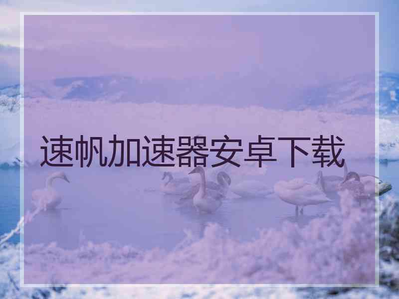 速帆加速器安卓下载