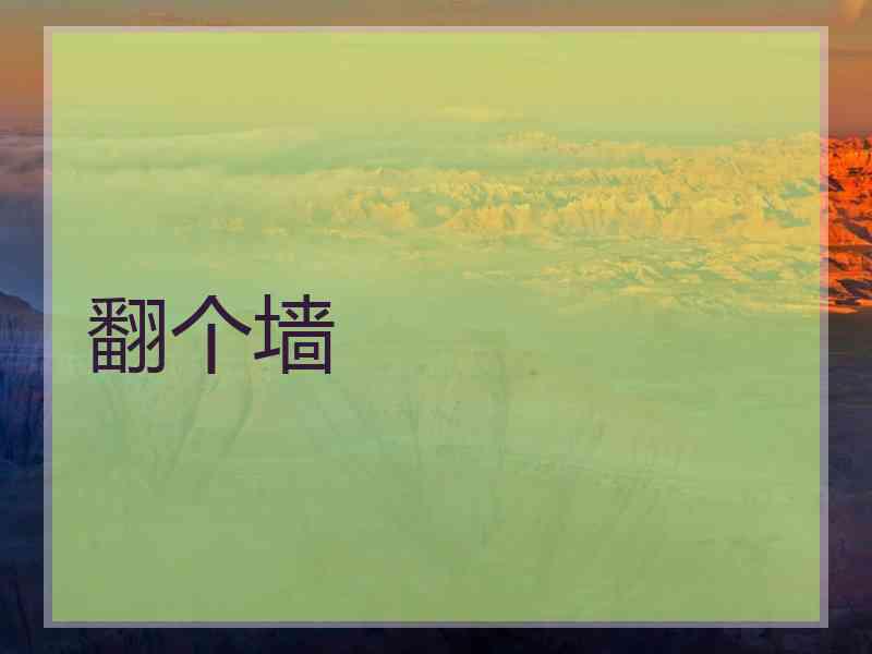 翻个墙