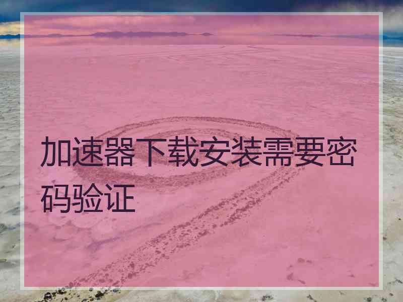 加速器下载安装需要密码验证