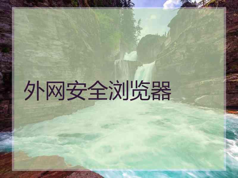 外网安全浏览器