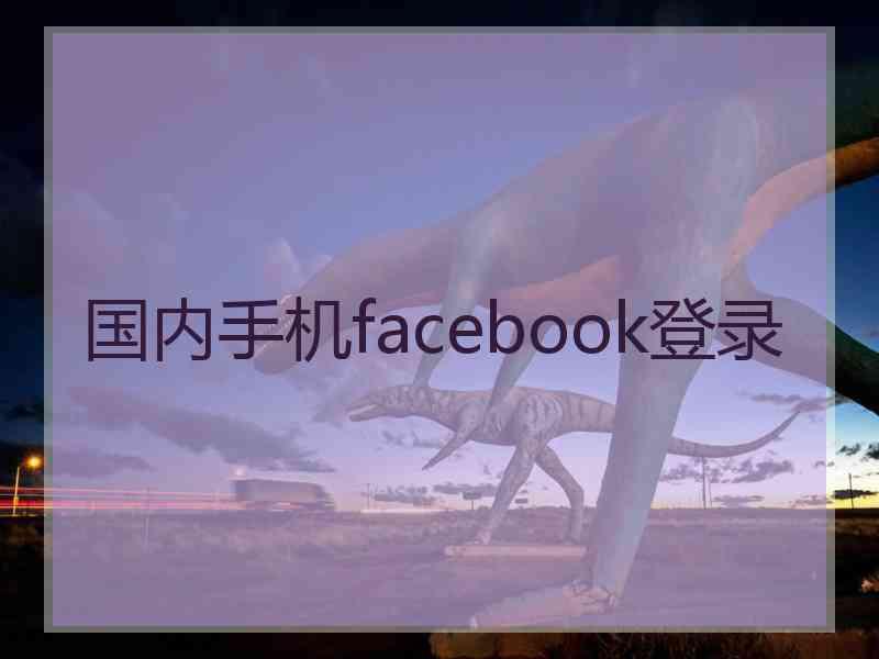 国内手机facebook登录