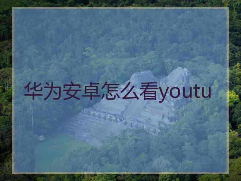 华为安卓怎么看youtu