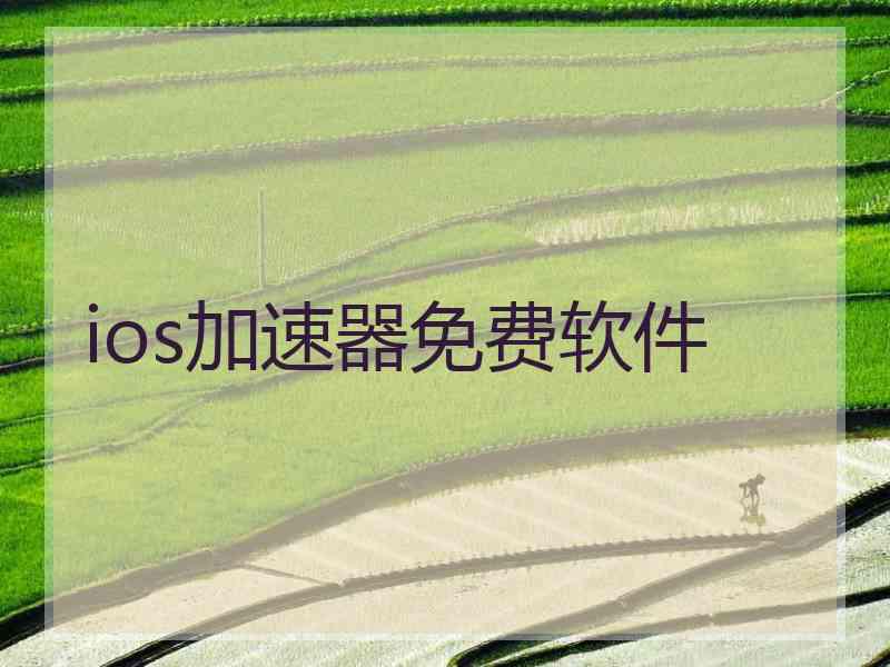 ios加速器免费软件