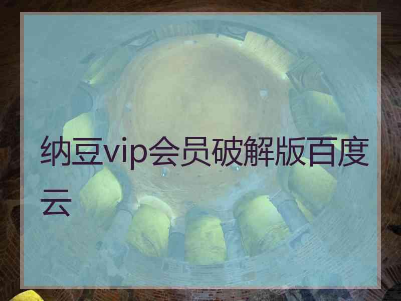 纳豆vip会员破解版百度云