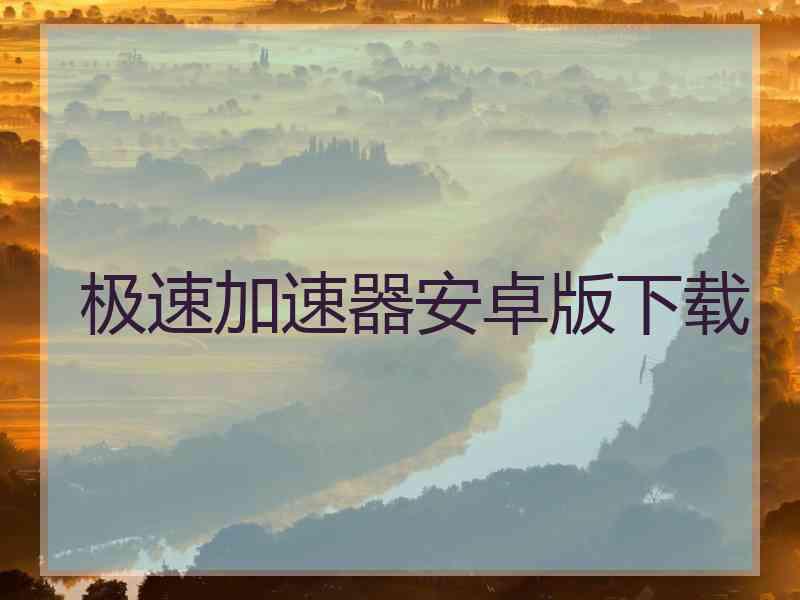 极速加速器安卓版下载