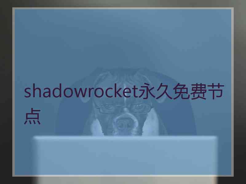 shadowrocket永久免费节点