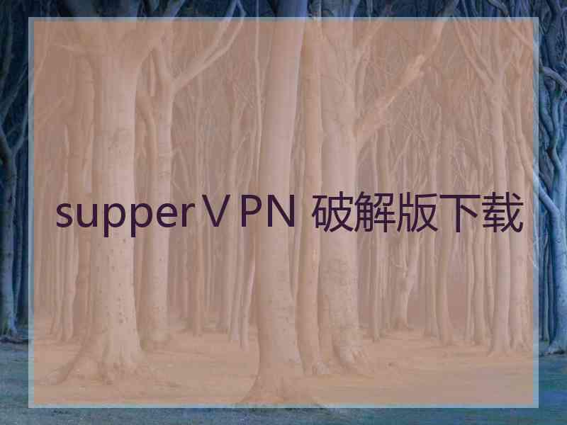 supperⅤPN 破解版下载