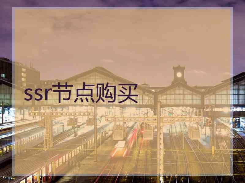 ssr节点购买