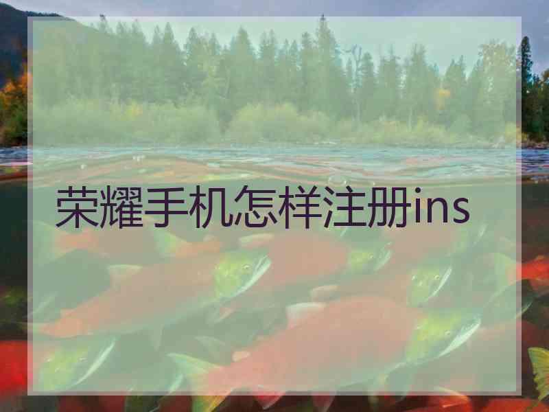 荣耀手机怎样注册ins