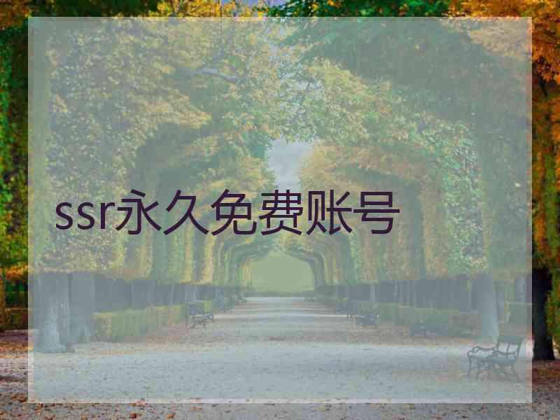 ssr永久免费账号