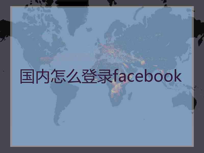 国内怎么登录facebook