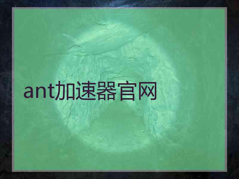 ant加速器官网