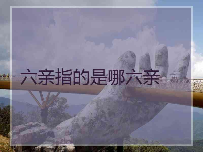 六亲指的是哪六亲