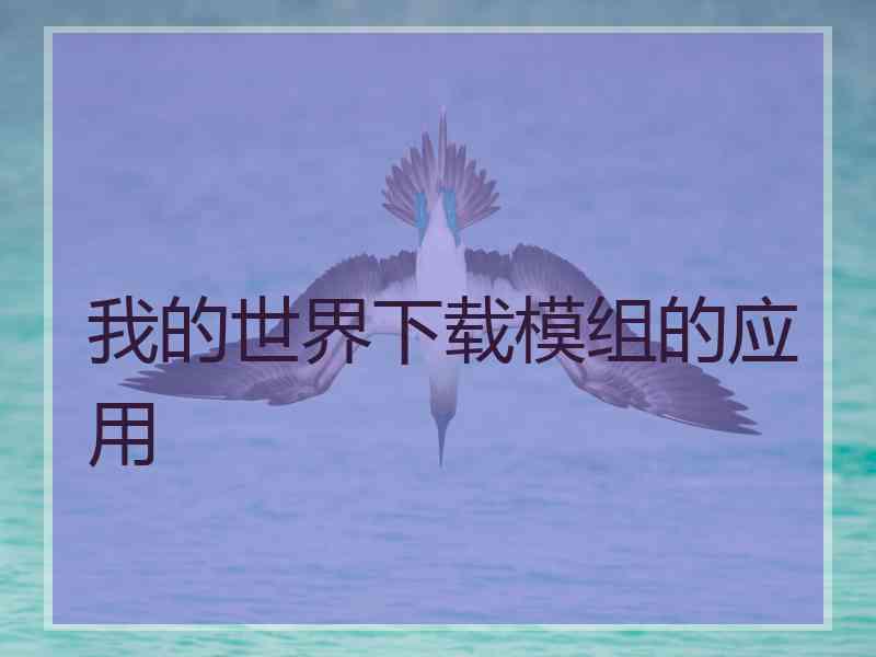 我的世界下载模组的应用