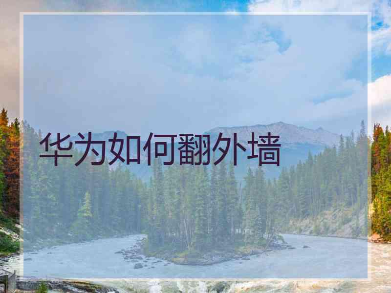 华为如何翻外墙