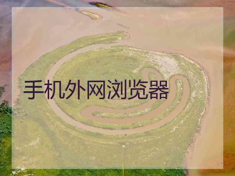 手机外网浏览器