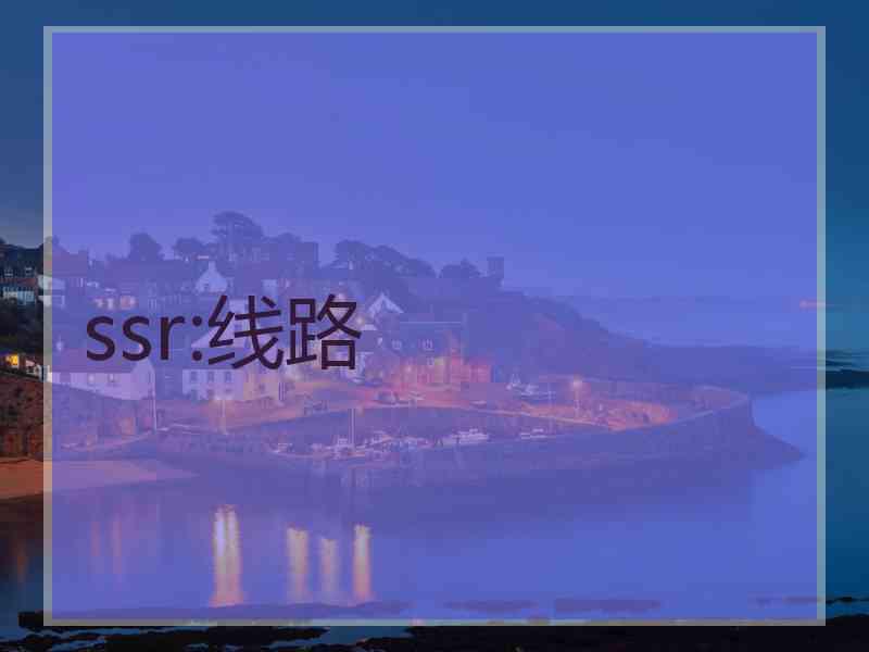 ssr:线路