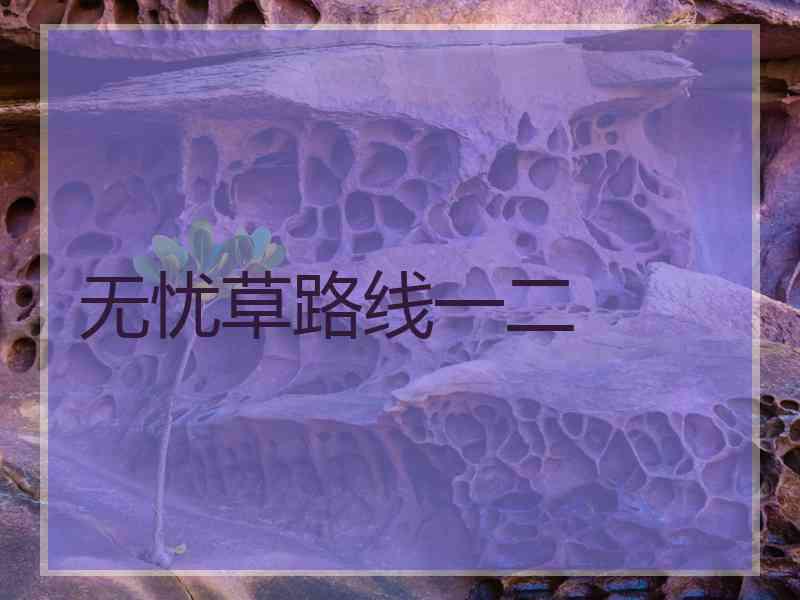 无忧草路线一二