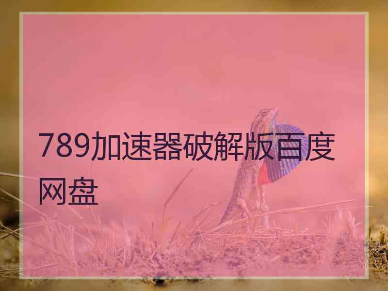 789加速器破解版百度网盘