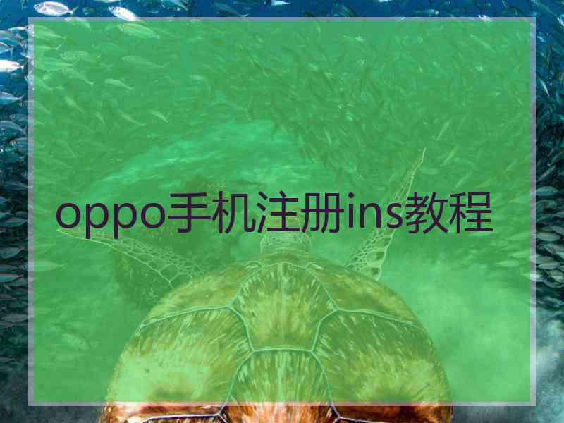 oppo手机注册ins教程