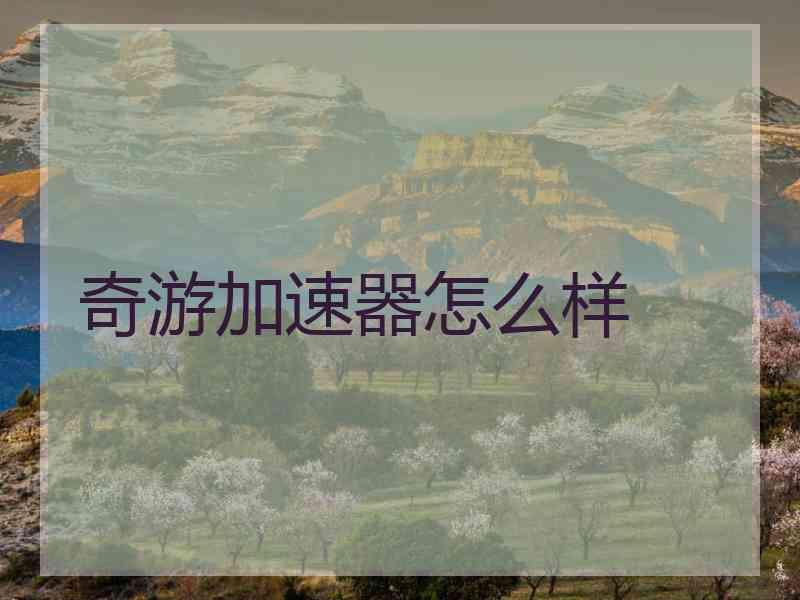 奇游加速器怎么样