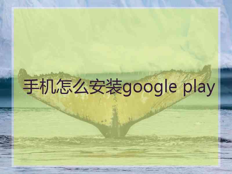 手机怎么安装google play