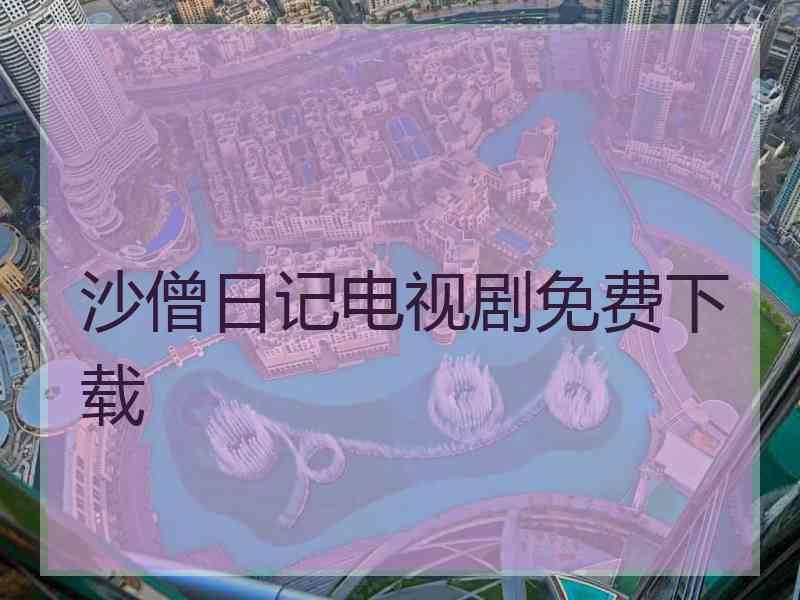 沙僧日记电视剧免费下载