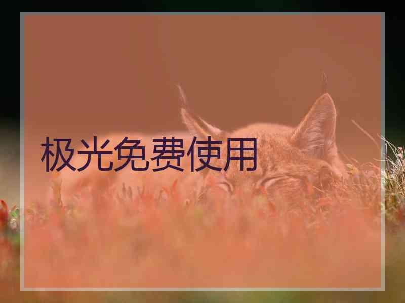 极光免费使用
