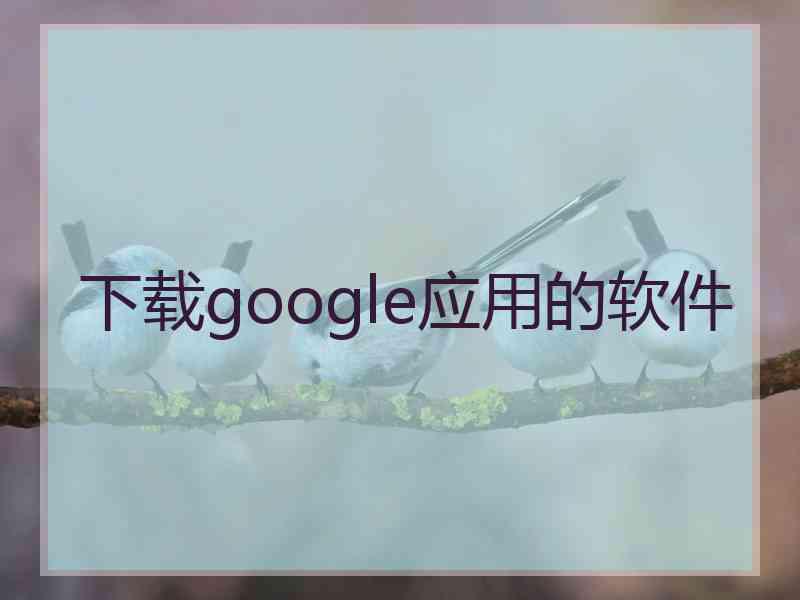 下载google应用的软件