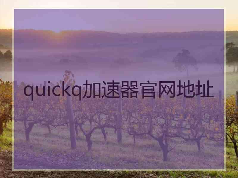 quickq加速器官网地址