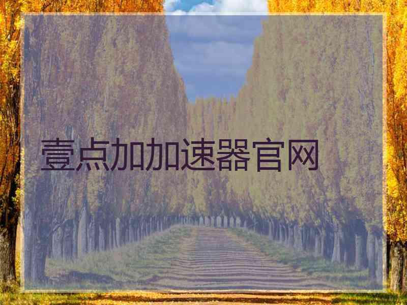 壹点加加速器官网