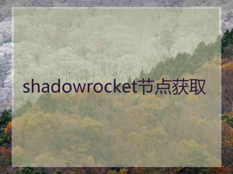 shadowrocket节点获取