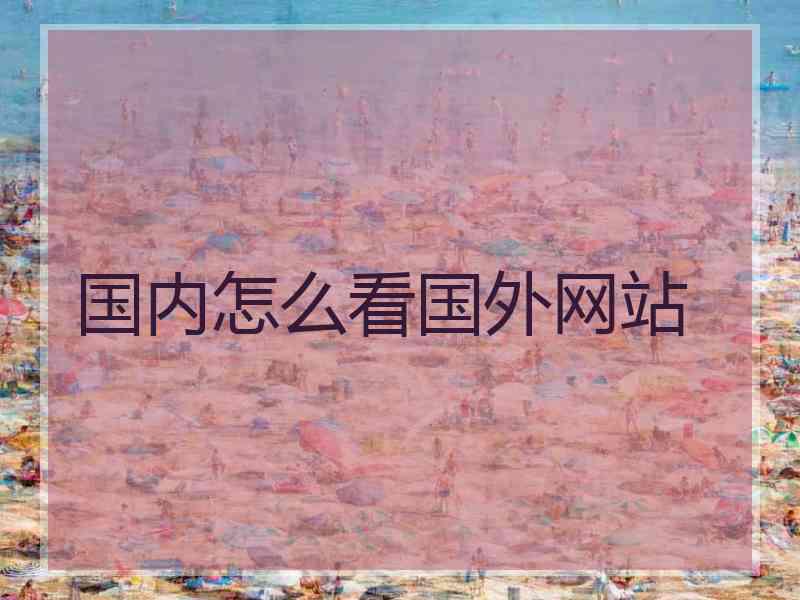 国内怎么看国外网站
