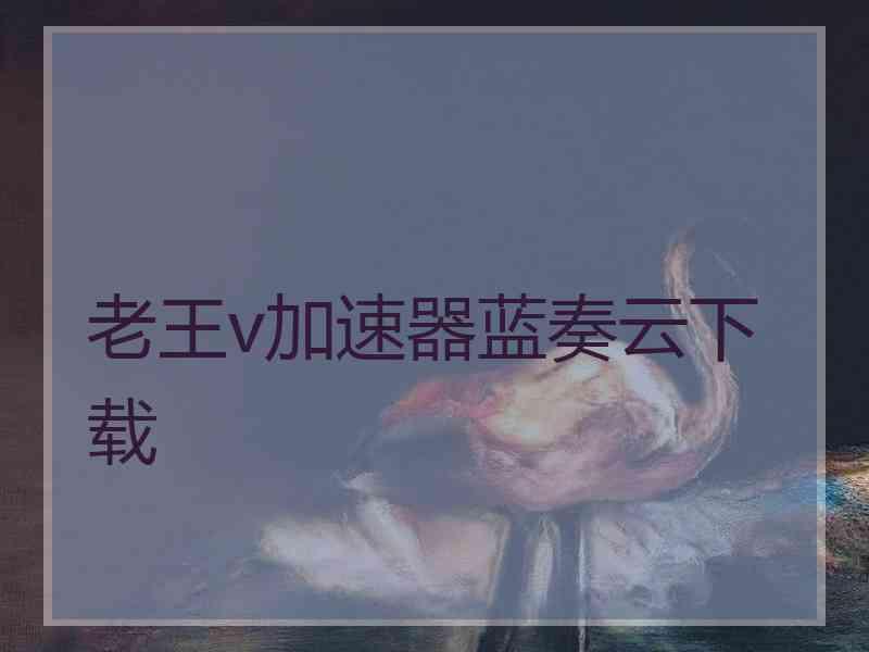 老王v加速器蓝奏云下载