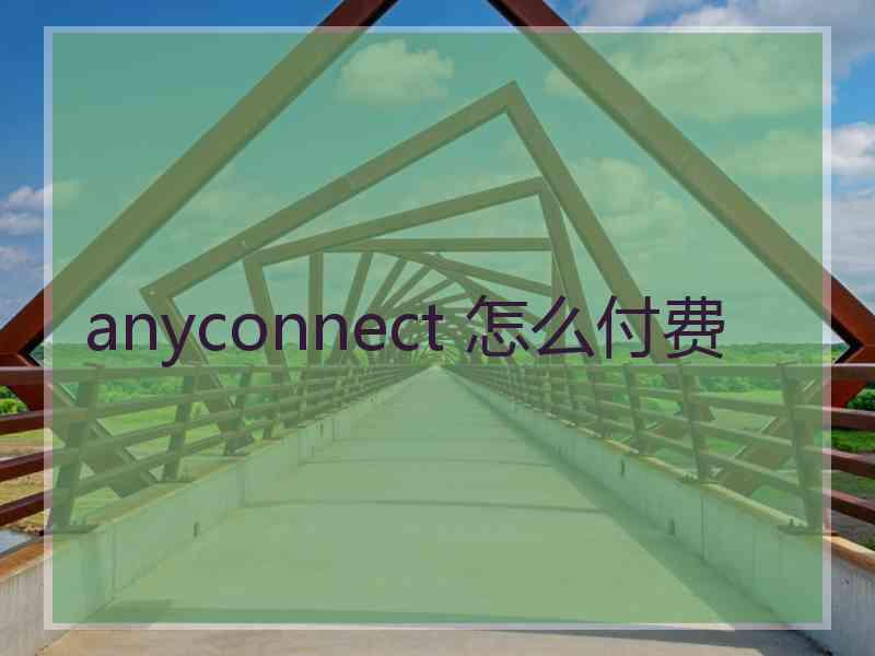 anyconnect 怎么付费