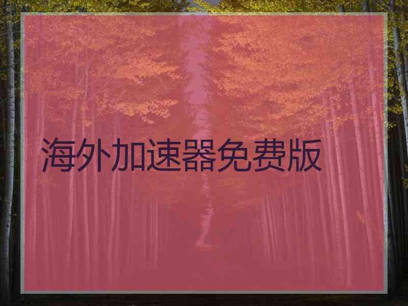 海外加速器免费版