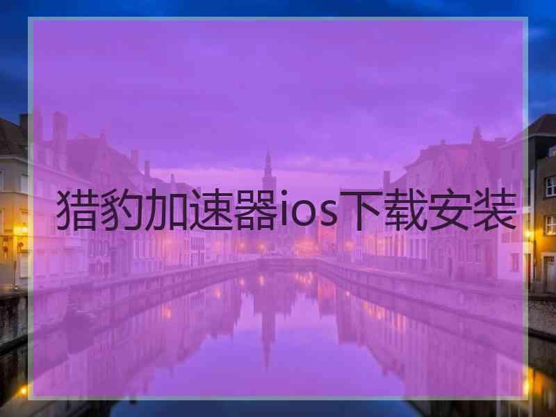 猎豹加速器ios下载安装