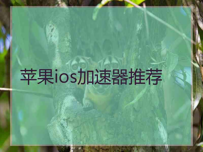 苹果ios加速器推荐
