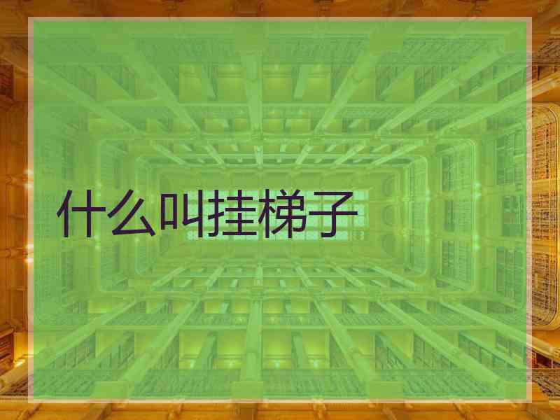 什么叫挂梯子