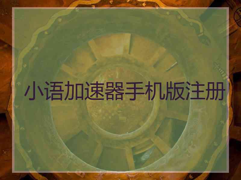 小语加速器手机版注册